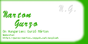 marton gurzo business card